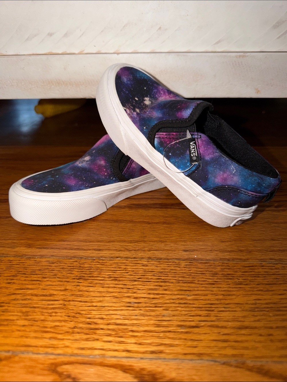 Vans Kids Slip-On Sneakers - Galaxy Print (Black/Purple/Blue)